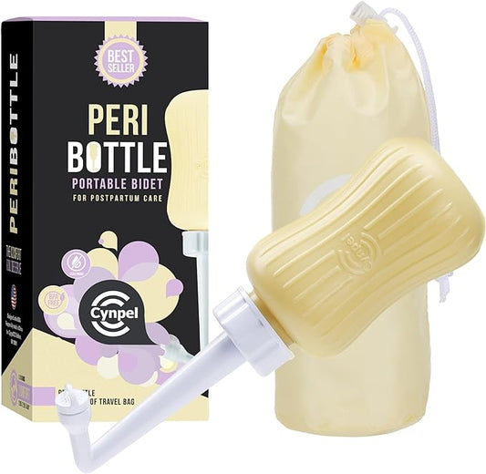 Peri Bottle - Portable Travel Bidet for Men or Women - Labour and Maternity Hospital Bag Essentials - After Birth Recovery Tools for Postpartum Mum - Perineal Spray Bottle