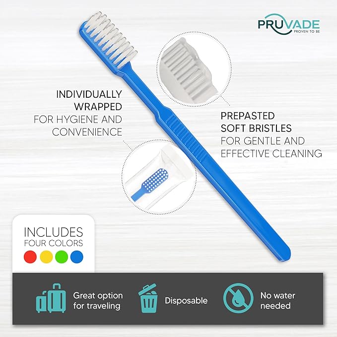 150 Pack Disposable Toothbrushes with Toothpaste, Built in | Prepasted Toothbrushes Individually Wrapped | Single Use Waterless Tooth Brush Soft Bristles for Airbnb, Hotel, Camping, Travel