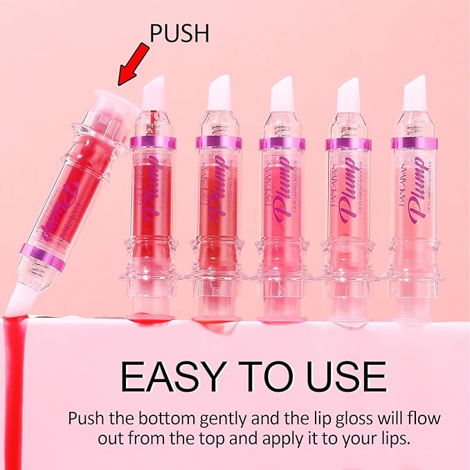 Erinde Lip Plumper Gloss, Natural Spicy Lip Plumping Booster Lip Plumping Oil, Ultra-Hydrating & Nourishing Plump Lip Plumper, Glossy Finish Fuller Lip Gloss for Women Girls, 06#