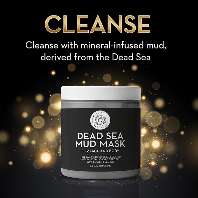 Pure Body Naturals Face Mask Gift Set for Women – 3-Pc Spa Face Mask Kit with Bentonite Clay, Dead Sea Mud Mask & Fruit Enzyme Mask – Self-Care & Skincare Gift for Radiant, Glowing Skin (8.8 oz. Each)