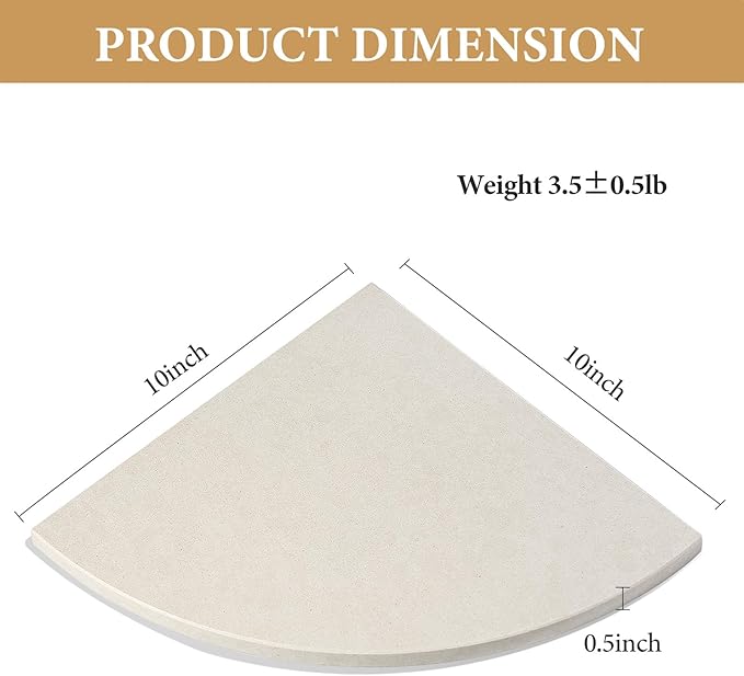 Koville Beige Natural Marble Corner Shower Shelf for Bathroom, 10'' Polished Marble Corner Shelves for Bath, Wall Mounted Stone Corner Shower Caddy, No Drilling Adhesive Shower Shelf - Rigel Yellow