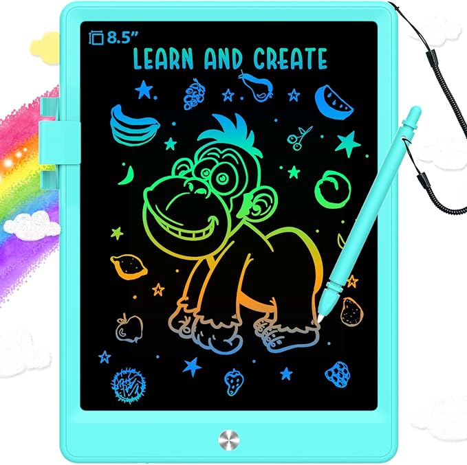 Toddler Toys for 3-6 Years Old Girls Boys, LCD Writing Tablet 8.5 Inch Doodle Board, Electronic Drawing Tablet, Drawing Pads,Travel Gifts for Kids Age 3 4 5 6 7 Year Old Girls Boys (Blue)