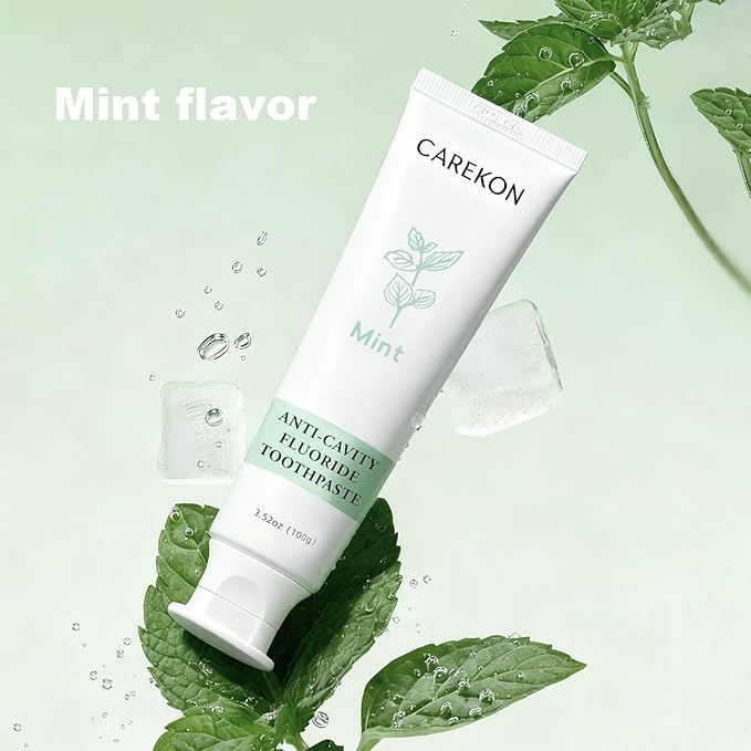 Hydroxyapatite Fluoride Toothpaste for Sensitive Teeth, Enamel Remineralization, Cavity Reversal, Gum Care, Mint Flavor, Travel Size, 2 x 3.52oz