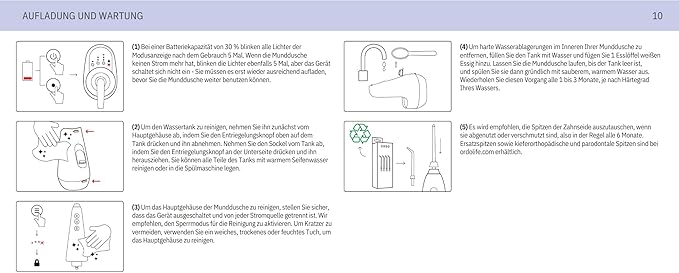 Ordo Water Flossers for Teeth, Cordless IPX7 Waterproof Oral Irrigator, 3 Pressure Settings, Portable, Rechargeable Electric Sonic Flosser, Dental Professional Recommended, White