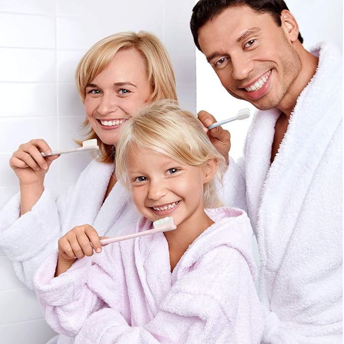 Boao 4 Pieces Extra Soft Toothbrushes for Sensitive Gums with 20000 Micro Nano Bristle for Adult Pregnant Gum Recession Elderly Braces, Protect Fragile Gums(Blue, Green, Pink, Beige)