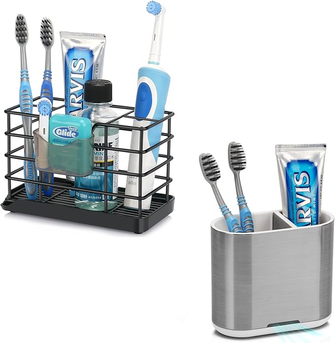 Chintu Toothbrush Holders for Bathrooms, Kids Electric Tooth Brush Holder and Toothpaste Holder for Bathroom Accessories Organizer