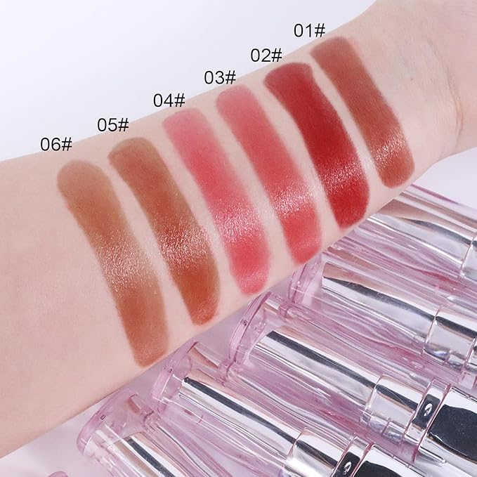 Dark Brown Honey Tinted Lip Stain Lip Balm Lip Gloss Lipstick, Sheer Hydrating Lip Stains Tint, Moisturizing Lip Color for All Skin Tones, Nourishing Lip Balm with a Hint of Natural Black Cherry