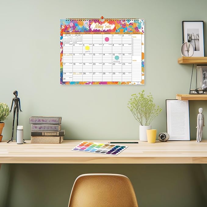 2026 Calendar 12 Month Wall Calendar 2026, Jan to Dec 2026 Calendar with Julian Dates, 14.8" X 11.5" (2026 Wall Calendar Colorful)