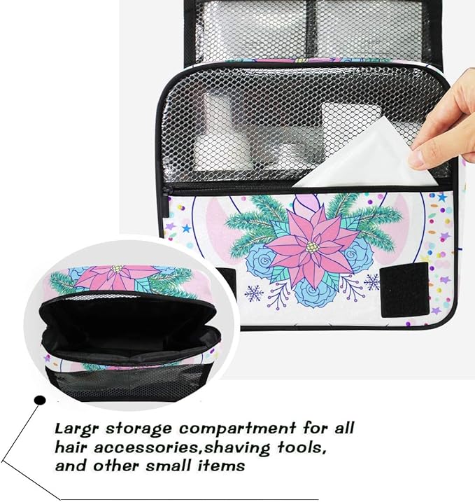 senya Hanging Travel Toiletry Bag Kit Makeup Case Cosmetics Organizer for Men Women