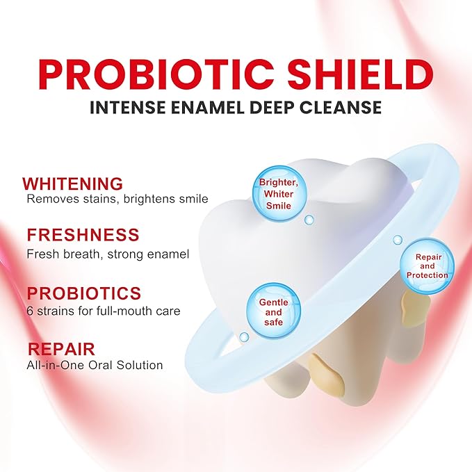 SP 6 Toothpaste for Teeth Brightening & Fresh Breath, 6 Probiotics Formula for Gum Health, Fluoride-Free, Mint Fresh Flavor, 4.9 oz (1, Mint)