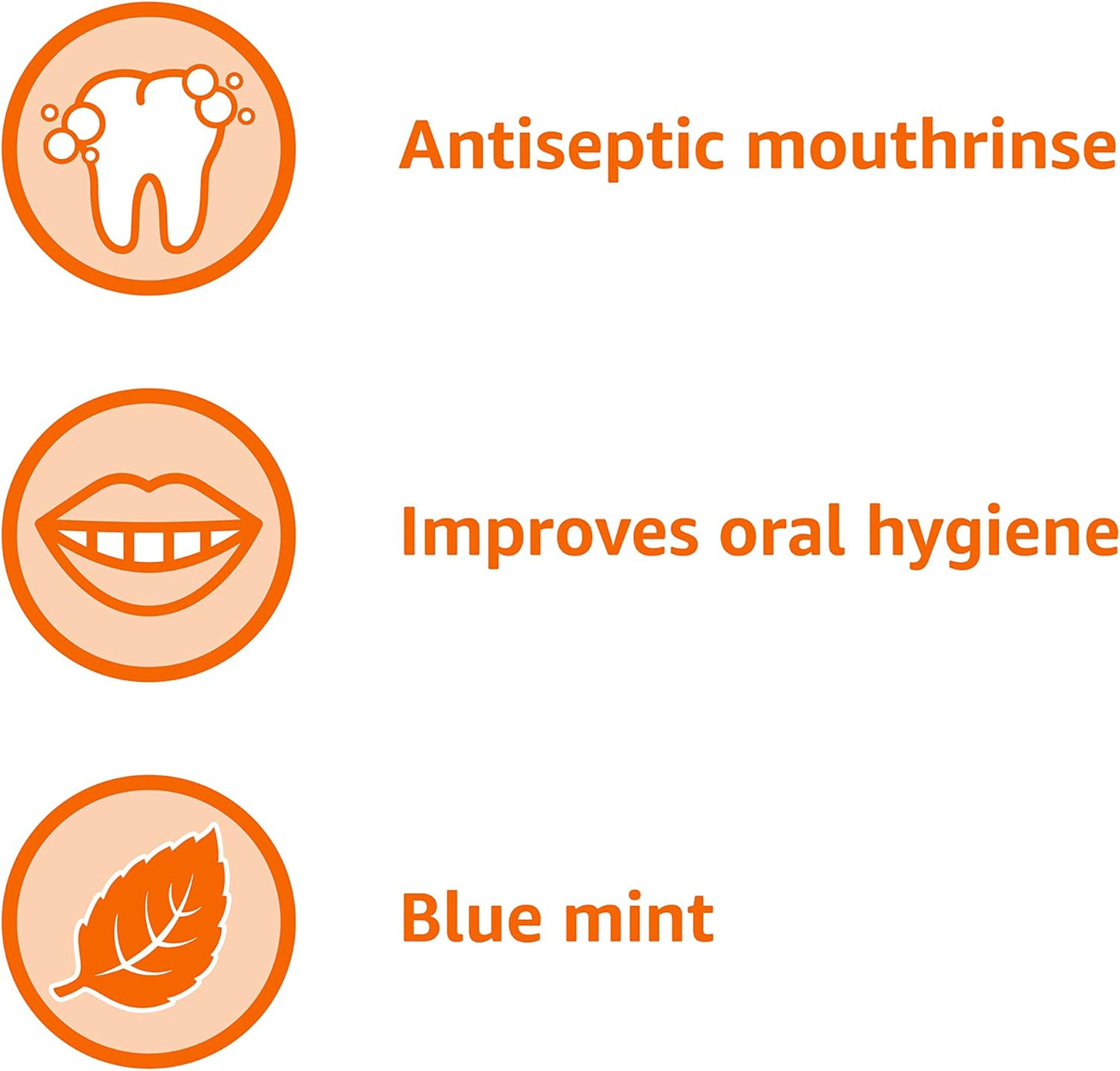 Amazon Basics Antiseptic Mouthwash, Blue Mint, 1 Liter, 33.8 Fluid Ounces, 1-Pack (Previously Solimo)