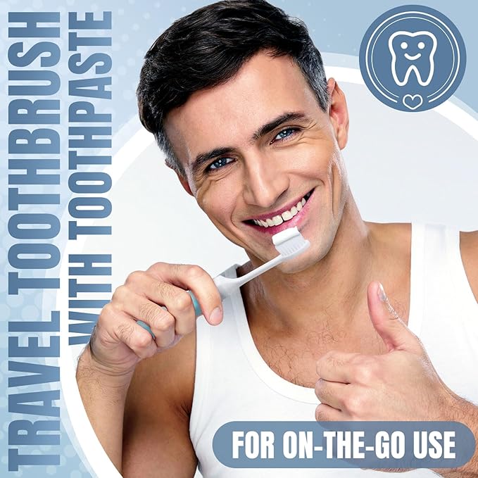 Patelai 4 Pieces Travel Toothbrush Set, Soft Bristle Mini Foldable Tooth Brush with Case, Individually Wrapped Small Portable Travel Size Toiletries Stuff for Camping (Macaron Color)