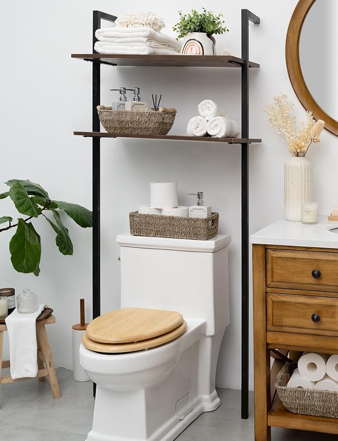 StorageWorks Seagrass Baskets with Built-in Handles, Bathroom Decor Box for Toilet Tank Top, 14 ¼"L x 6 ½"W x 3 ¾"H