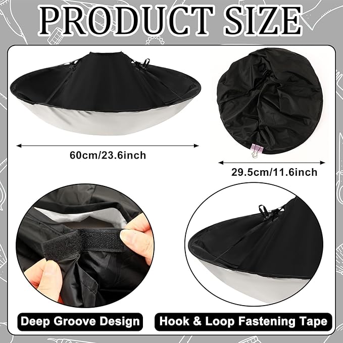FEBSNOW Hair Cutting Cloak Cape, Professional Adjustable Haircut Cape Foldable Umbrella for Adults Kids Home Salon Barber Hairdressing Supplies