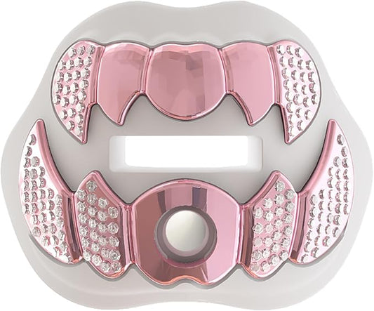 LeCool Football Mouth Guard with Connected Strap- 3D Beast Chrome Adult and Youth Mouth Guard-Mouth Piece for Sports for Maximum Air Flow and Teeth Protection