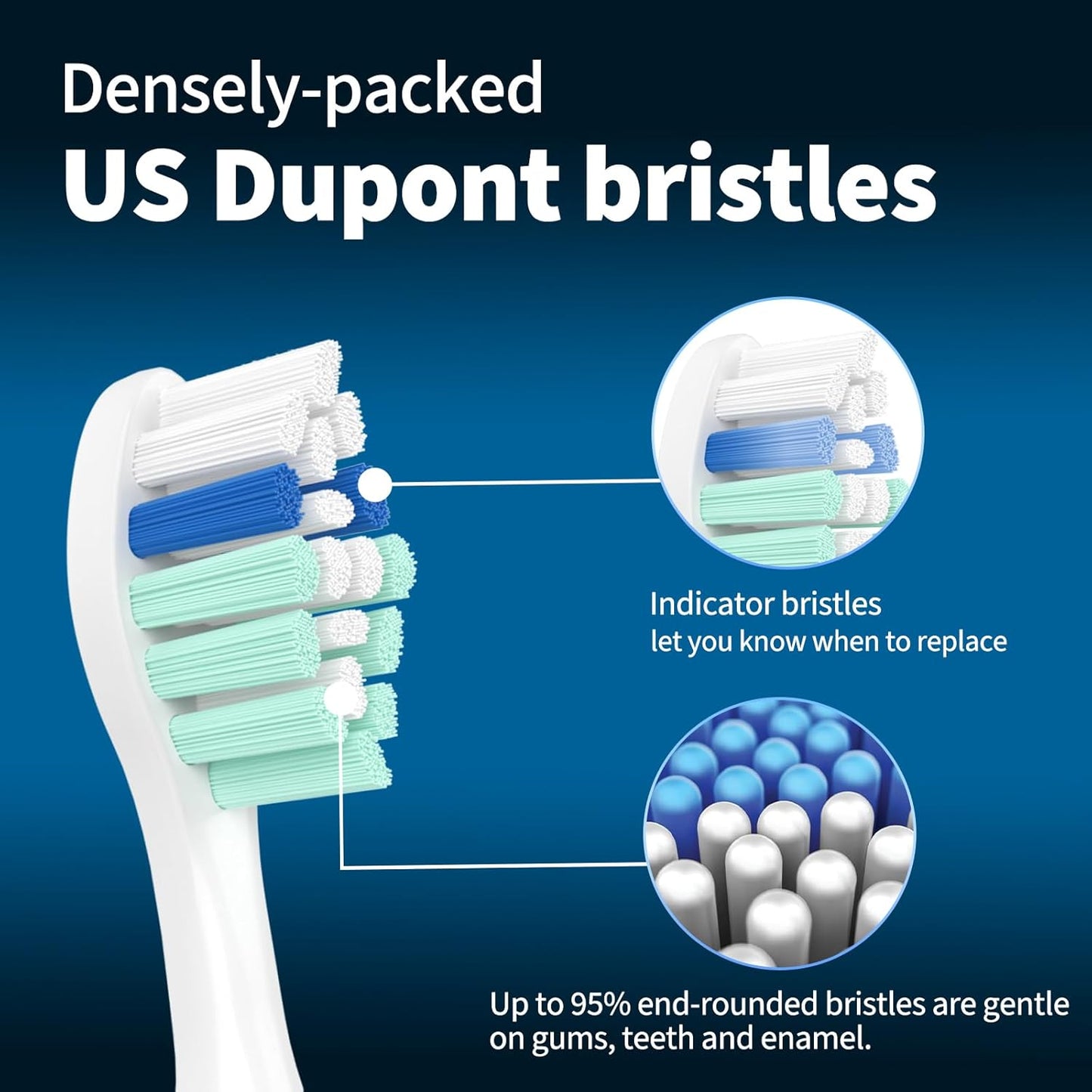 Replacement Toothbrush Heads for Philips Sonicare Replacement Heads, Electric Replacement Brush Head Compatible with Phillips Sonicare Electric Toothbrush,10 Pack