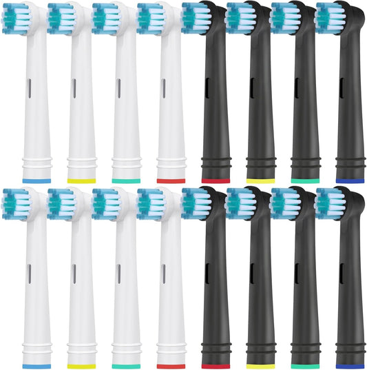 Toothbrush Replacement Heads Refills for Oral B - Precision Clean Brush Head for Gentle & Effective Cleaning and Optimal Dental Care, by DeBizz (16)
