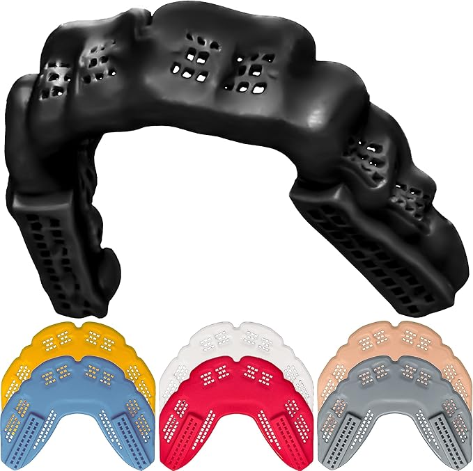 Bulletproof: World’s Thinnest Most Breathable Mouthguard is 3X Stronger! Football MMA Hockey Rugby Basketball BJJ Lacrosse Boxing Sports Mouth Guard Grinding Teeth. Boys Girls Adult Youth Kids Braces