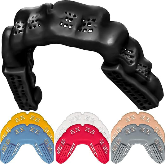 Bulletproof: World’s Thinnest Most Breathable Mouthguard is 3X Stronger! Football MMA Hockey Rugby Basketball BJJ Lacrosse Boxing Sports Mouth Guard Grinding Teeth. Boys Girls Adult Youth Kids Braces