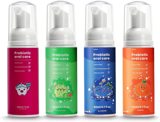 Fluoride Free Foam Kids Toothpaste - ELOTAME Toddler Natural Whitening Toothpaste with Mix Mint Flavor,Travel for U Shaped Toothbrush