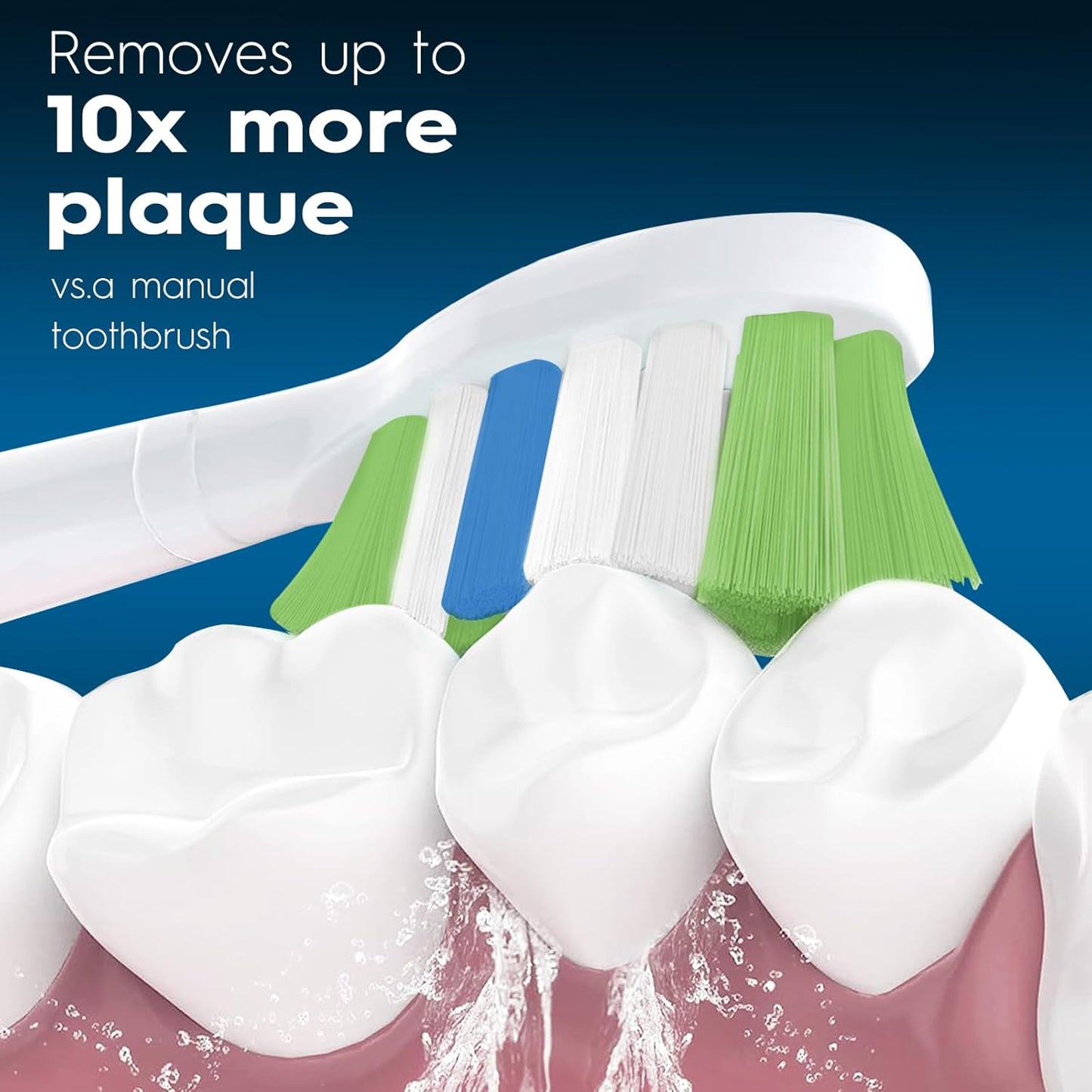 Replacement Toothbrush Heads Compatible with Philips Sonicare ProtectiveClean 4100 5100 5300 6100 Electric Toothbrushes, W Replacement Head for Sonicare, White, 4 Count