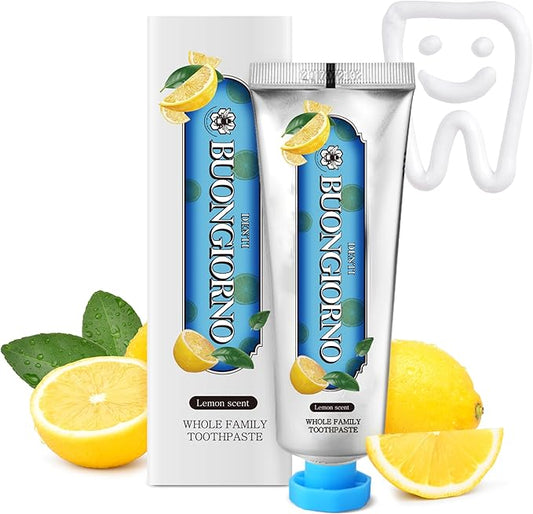 Plaque Care Toothpaste (Lemon Mint) – Natural Fluoride Korean Toothpaste for Plaque Removal, Tartar Control, Strengthens Enamel, Paraben & SLS Free (3.52fl oz / 100g)