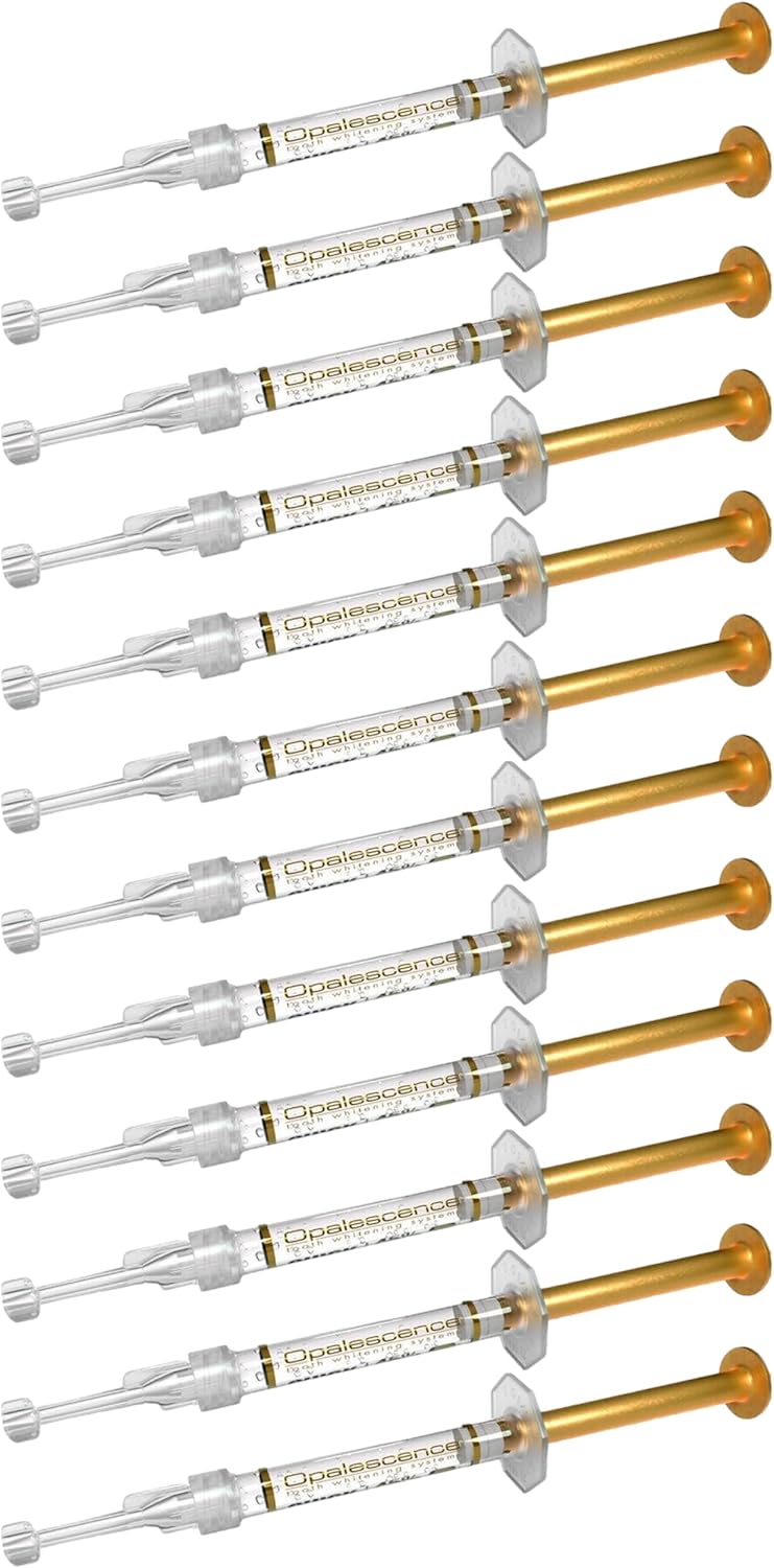 Opalescence 45% Syringes Teeth Whitening Gel - with PF - (12 Syringes) Refill Kit Carbamide Peroxide. Made by Ultradent, in Mint Flavor. Tooth Whitening 5359-6
