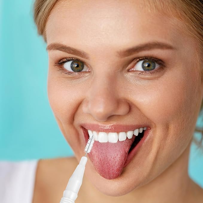 BBTO 100 Pcs Braces Dental Brush Flosser for Cleaner Interdental Brush Toothpick Tooth Flossing Head Oral Dental Toothpick Cleaners Cleaning Tool(White)