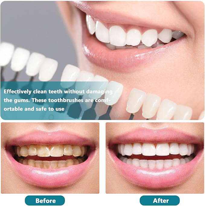 4pcs Toothbrushes with Soft Bristles for Adults Biodegradable Toothbrush in Ergonomic Anti-Slip Handle for Travel and Home Use Pink and Natural Shades