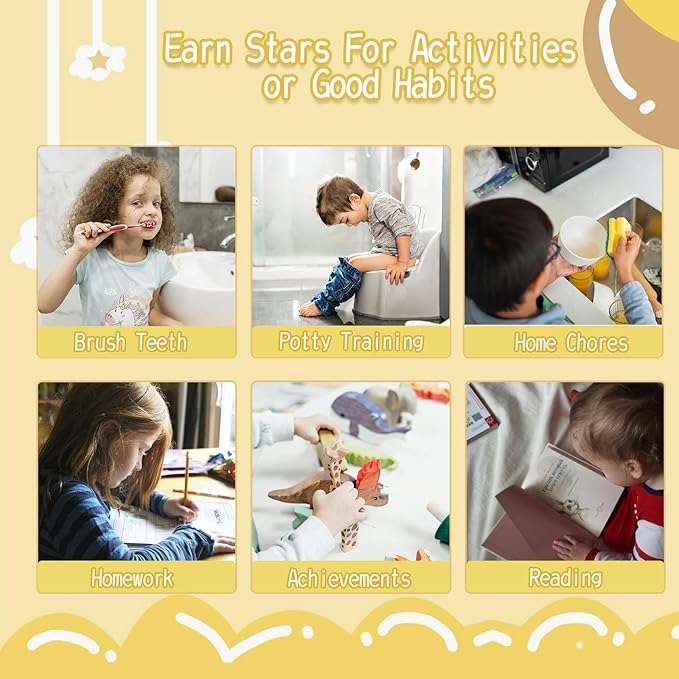 Magnetic Reward Jar, Classroom Reward Jar for Kids, Personalized Stars Reward Jar for Students Kids Behavior, Smiley Reward Jar