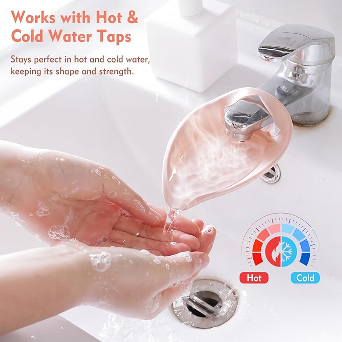 3PCS Faucet Extender for Toddlers, Splash-Proof Sink Extender for Toddlers, Bathroom & Kitchen Faucet Extender for Easy Children's Hand Washing and Tooth Brushing