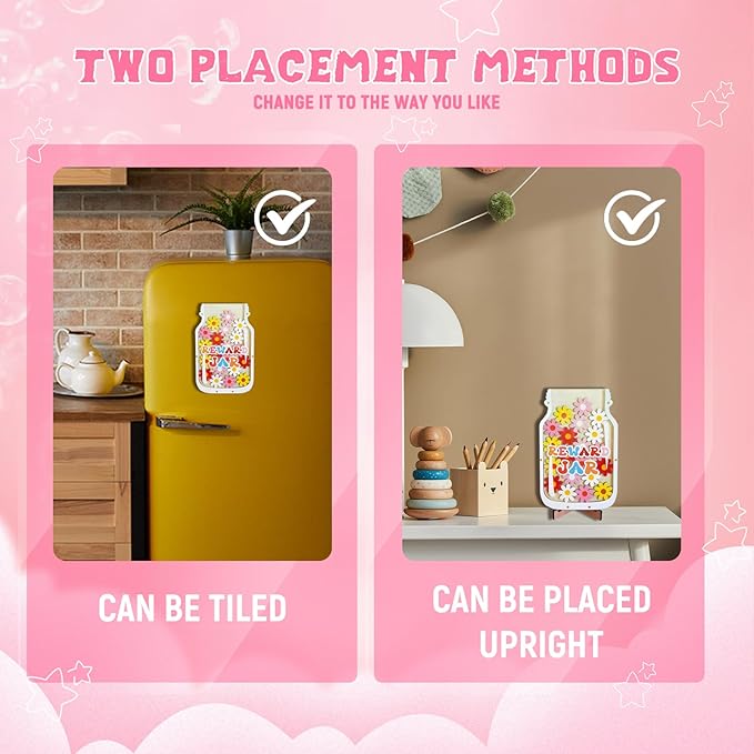 Flower Magnetic Reward Jar for Kids,Classroom Reward System,Reward jar Classroom,Behaviour Incentive System for Toddlers (Flowers)