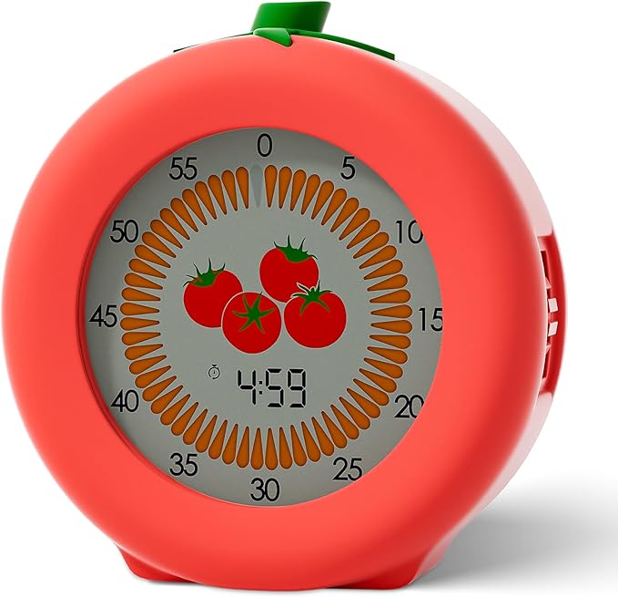 Visual Timer for Kids, 299-Minute Cute Kids Pomodoro Timer with Eye-Protection Screen & Protective Case, Homeschool Supplies Study Teaching Time Management Tool