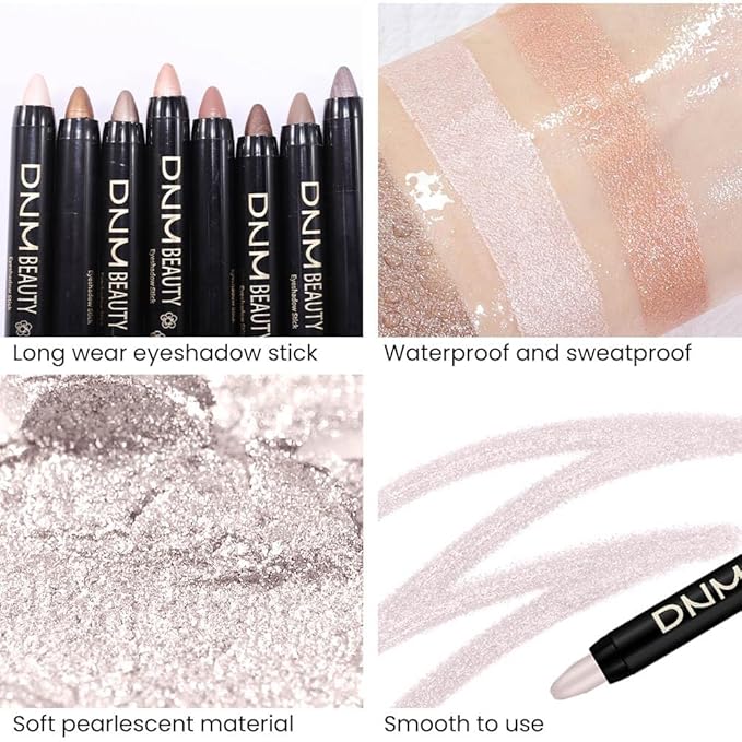 evpct 2Pcs Cream Eyeshadow Sticks Set for Eyes Waterproof, Taupe Shimmer & Bronze Shimmer Matte Eye shadow Stick Pencil Pen Bulk sombras en crema para ojos 19+20