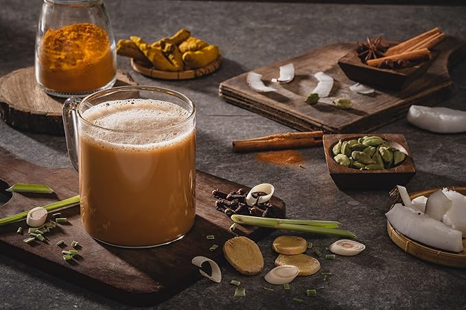 QuikTea Vegan Masala Chai Tea Latte – 10 Count, Bold Masala Flavor, Naturally Caffeine-Light, No Preservatives – Just Add Hot Water