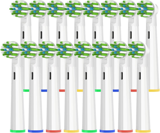 Replacement Toothbrush Heads Compatible with Oral b Braun Smart 1500/7500,Pro 1000/1500,Genius x/6000/Cross/Floss/Sensitive, 16PCS Electric Brush Heads Refill for Braun Oral B