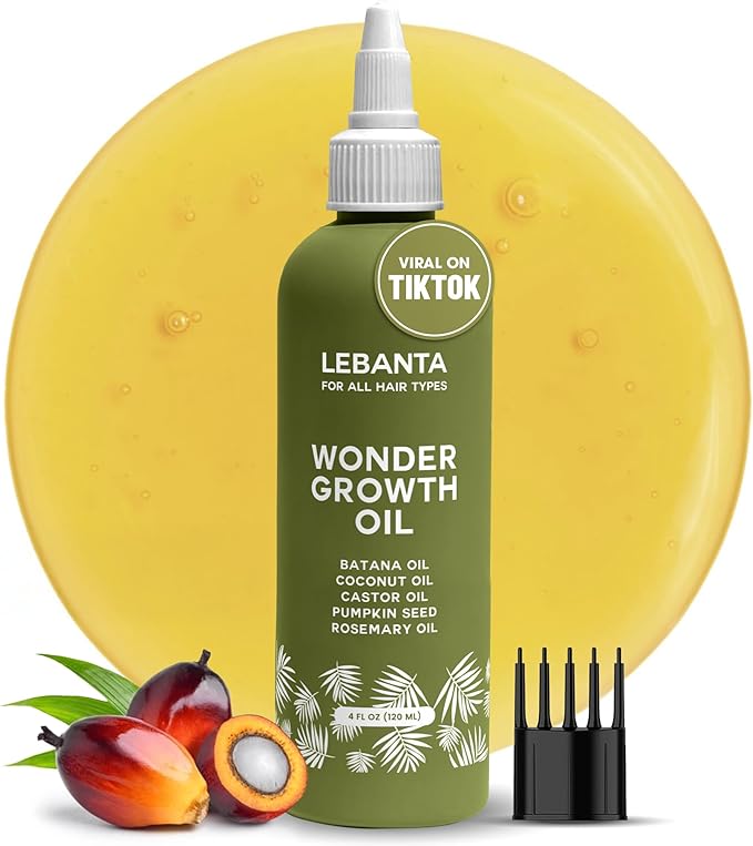 Batana Oil For Hair Growth - 100% Pure, Raw & Natural Blend With Organic Castor, Pumpkin Seed, Coconut and Rosemary Oil - Thicker, Stronger Hair Gifts For Men & Women Scalp (1 Pack)