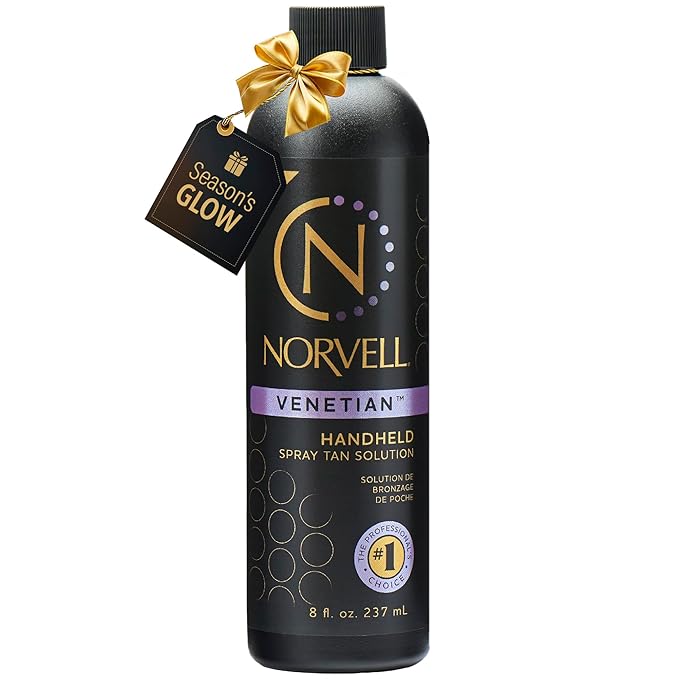 Norvell Premium Spray Tan Solution Venetian 8 fl oz – Professional Sunless Tanning Formula for Natural Bronze Glow, Streak-Free, Fast-Drying, Long-Lasting Color