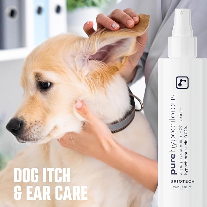 BRIOTECH Pure Hypochlorous Acid Spray and Cleanser, Original Premium HOCl Topical Solution, Multi-Purpose Cleaner, Family Approved & Pet Friendly, 2 fl oz Travel Size