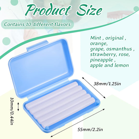 Tondiamo 40 Pack Clear Braces Wax for Teeth Dental Wearer Orthodontic Tooth Wax for Braces and Oral Appliances with Colorful Storage Case and Smell(Mixed Flavors)