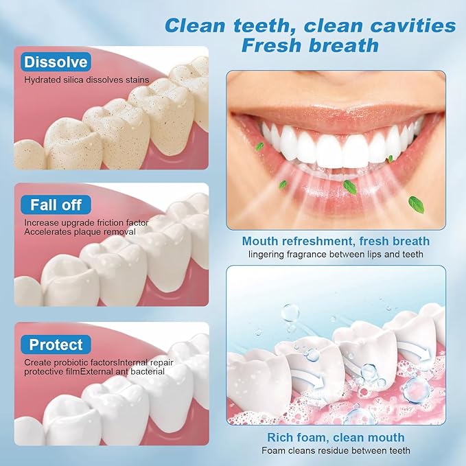 SP-8 Probiotic Ultra Whitening Toothpaste, SP8 Toothpaste Fresh Breath, Deep Cleaning Care (2PCS)