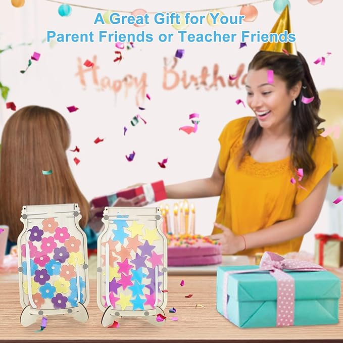 2 PACK Reward Jars for Kids: Magnetic Star Jar Reward System for Classroom & Home - Back To School Class Positive Behavior Incentive Jar for Teacher - 3 Options Placement