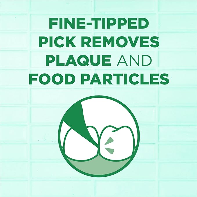 GUM Twisted Mint Floss Picks - Twisted Threads, Shred-Resistant Floss, Easy Grip Handle, 90 Count(Pack of 6)