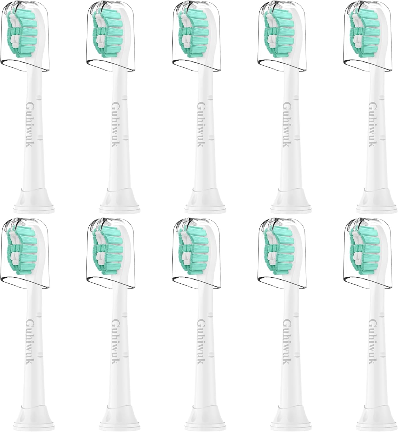 Toothbrush Heads for Philips Sonicare Replacement Heads, C2 Brush Head Compatible with Phillips Sonicare Click-on 4100 5100 6100 Electric Toothbrush, 10 Pack