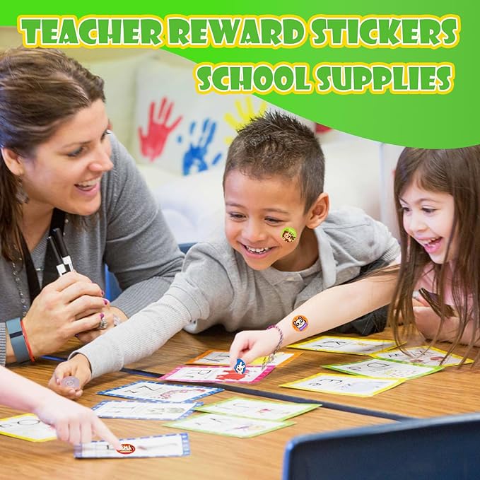 3 Rolls Motivational Stickers for Kids 1500 Pcs Round Animal Incentive Stickers for School Classroom Potty Training Rewards (Cute Animals)