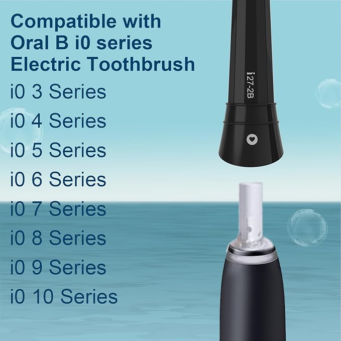iO Replacement Heads Compatible with Oral B iO 2/3/4/5/6/7/8/9/10 Series Electric Toothbrush,IO Toothbrush Heads Compatible with Oral B iO,Medium-Hard bristles Care for Your Teeth,Black