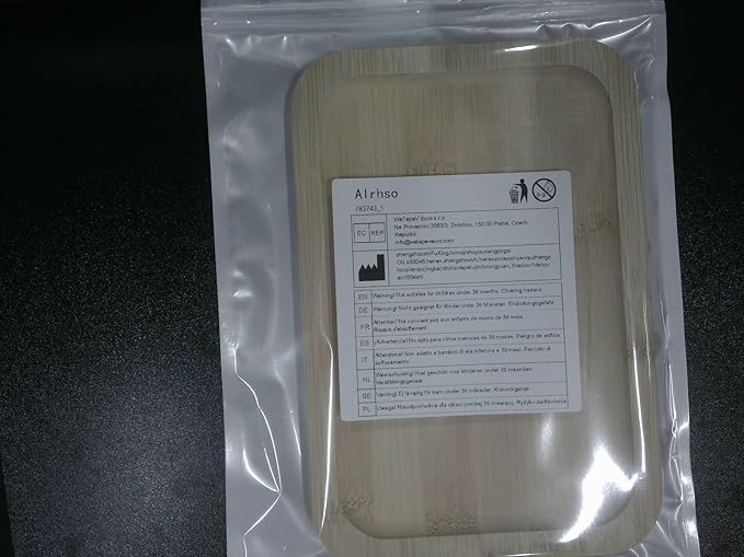 Small Bamboo Trays Bathroom Tray Smooth Thick Bamboo Vanity Trays for Perfume, Candles, Cosmetics, Bathtub Storage Rack, Breakfast Tray, Coffee Bar (8.46 x 5.9 Inch)