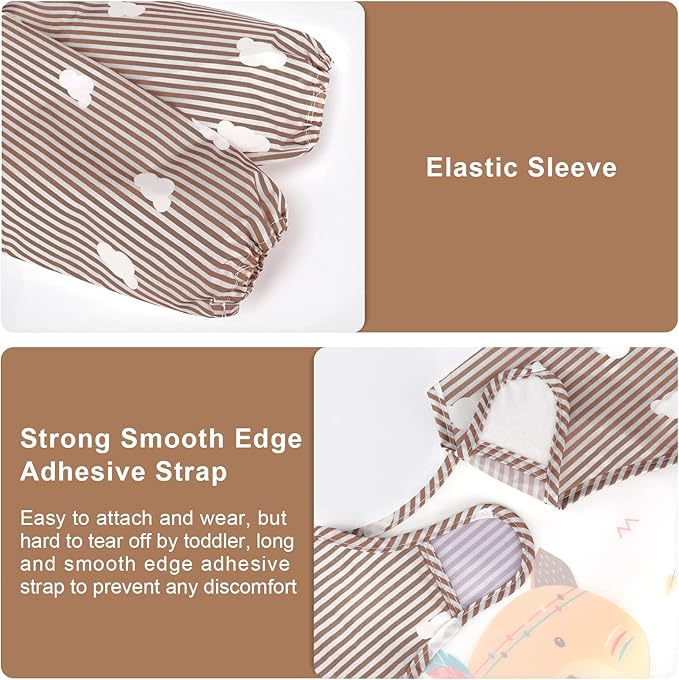 Accmor Long Sleeve Baby Bibs, Waterproof Sleeved Bibs Smock for Toddler Baby Girls Boys Eating Feeding