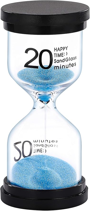 SuLiao Sand Timer 20 Minutes Hourglass: Plastic Sand Clock 5 Min, Little Purple Sand Watch 5 Min for Kids, Games, Classroom, Kitchen, Decorative