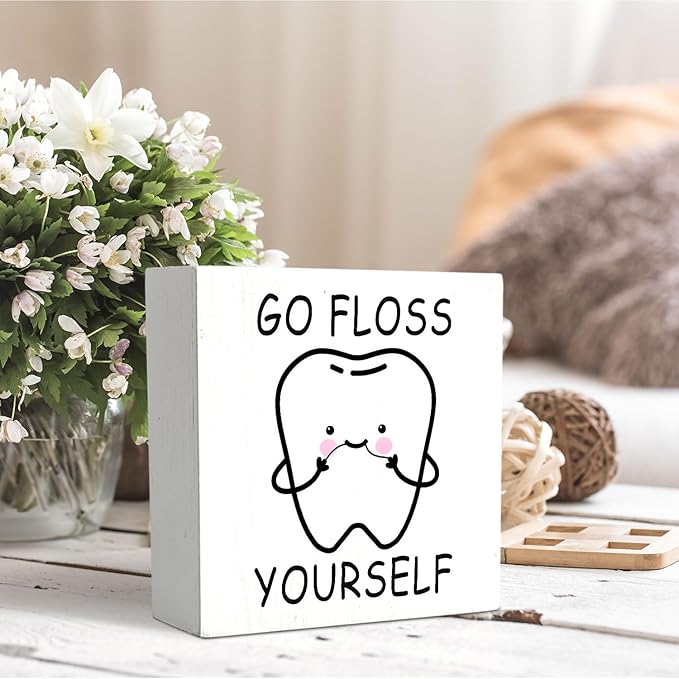 Medical Office Decor Wooden Signs,Doctor Gifts Wooden Box Sign,Doctor Gifts For Men,Dental Assistant Desk Tabletop Shelf Decoration, 5x5 Inches